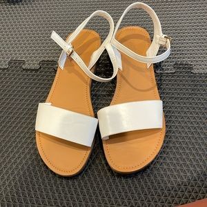 White Ankle-Strap Sandals